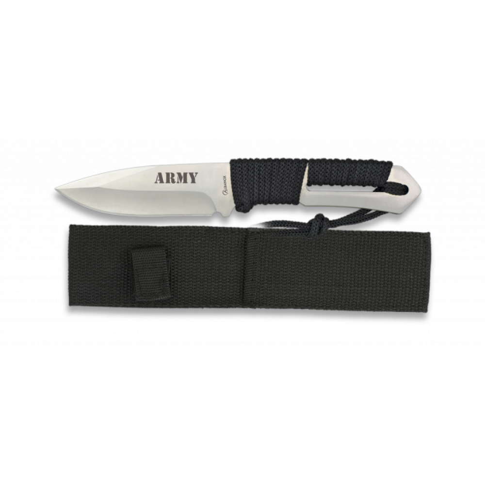 Couteau de survie paracorde Army  lame 9.8  cm
