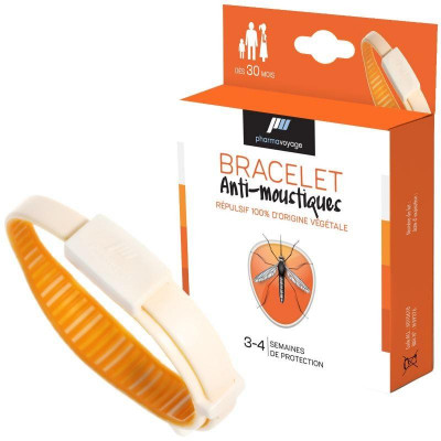 Bracelet anti-moustiques orange Pharmavoyage