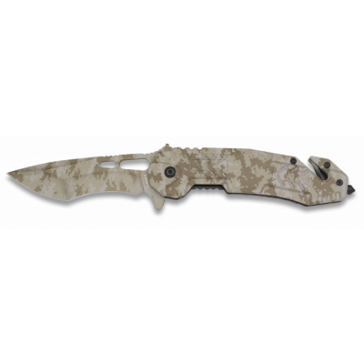 Couteau Albainox avec brise vitre camouflage
