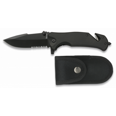 Couteau noir avec brise vitre et coupe ceinture