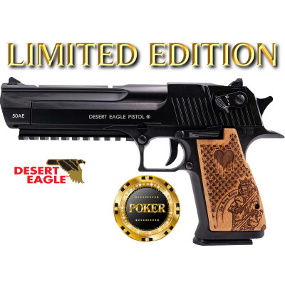 Pistolet Desert Eagle 50AE Airsoft Blowback Semi et Full Auto CO2 6mm 1.5j Edition poker limitée