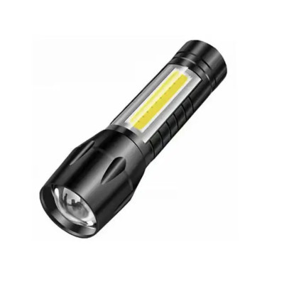 Lampe de poche LED ultra-compacte, 200 Lumens, recharge USB, 3 modes d'éclairage