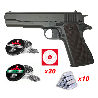 Colt 1911 A1 Auto-Ordnance full metal 3 joules CO2 cal. 4.5mm plombs