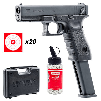 Pistolet Glock 18C BBS Airsoft cal. 6mm à gaz Full-Auto
