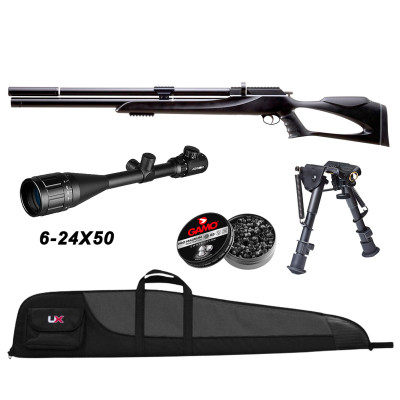 Pack carabine PCP Snowpeak M25 19.9 joules cal. 5.5mm avec lunette de tir 3-9x40