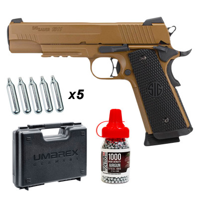 Pack Sig Sauer 1911 CO2 Emperor Scorpion BBs tan cal. 4.5 mm  