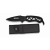 Couteau de survie noir paracorde lame 8.3 cm 
