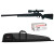 Pack carabine ISSC SPA silence synthétique cal. 22LR + lunette de tir 3-9x40 + monobloc rail de 11 mm