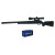 Pack carabine ISSC SPA silence synthétique cal. 22LR + lunette de tir 3-9x40 + monobloc rail de 11 mm